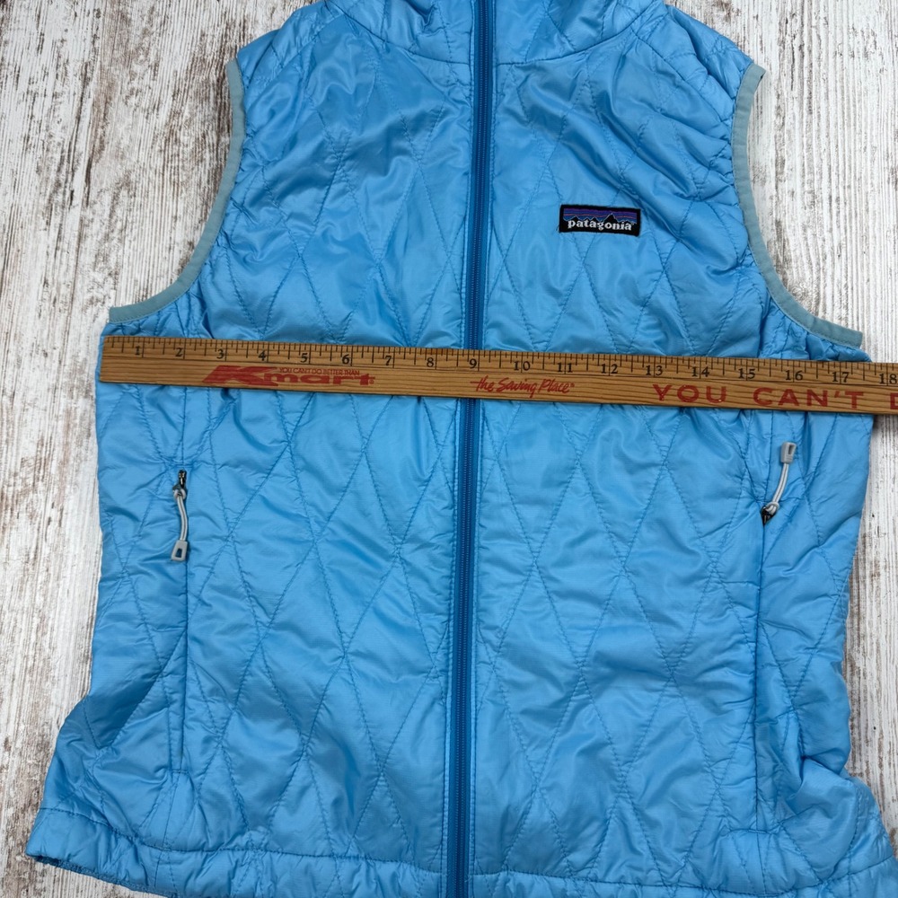 Patagonia Nano Puff Vest Womens Small Blue Quilted Insulated Full Zip Puffer S - Picture 6 of 8